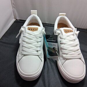 REEF LAY DAY DAWN Women’s White Leather Size 8 CJ5183 New in Box